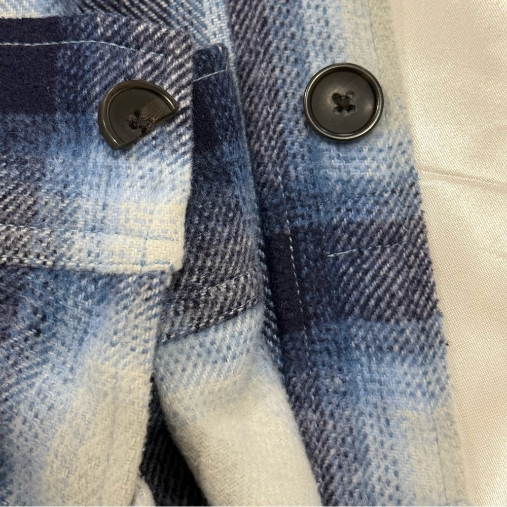 Rails Tripp Flannel Plaid Shirt Jacket XL Blue Western Shacket Cozy Country Warm - Picture 14 of 16